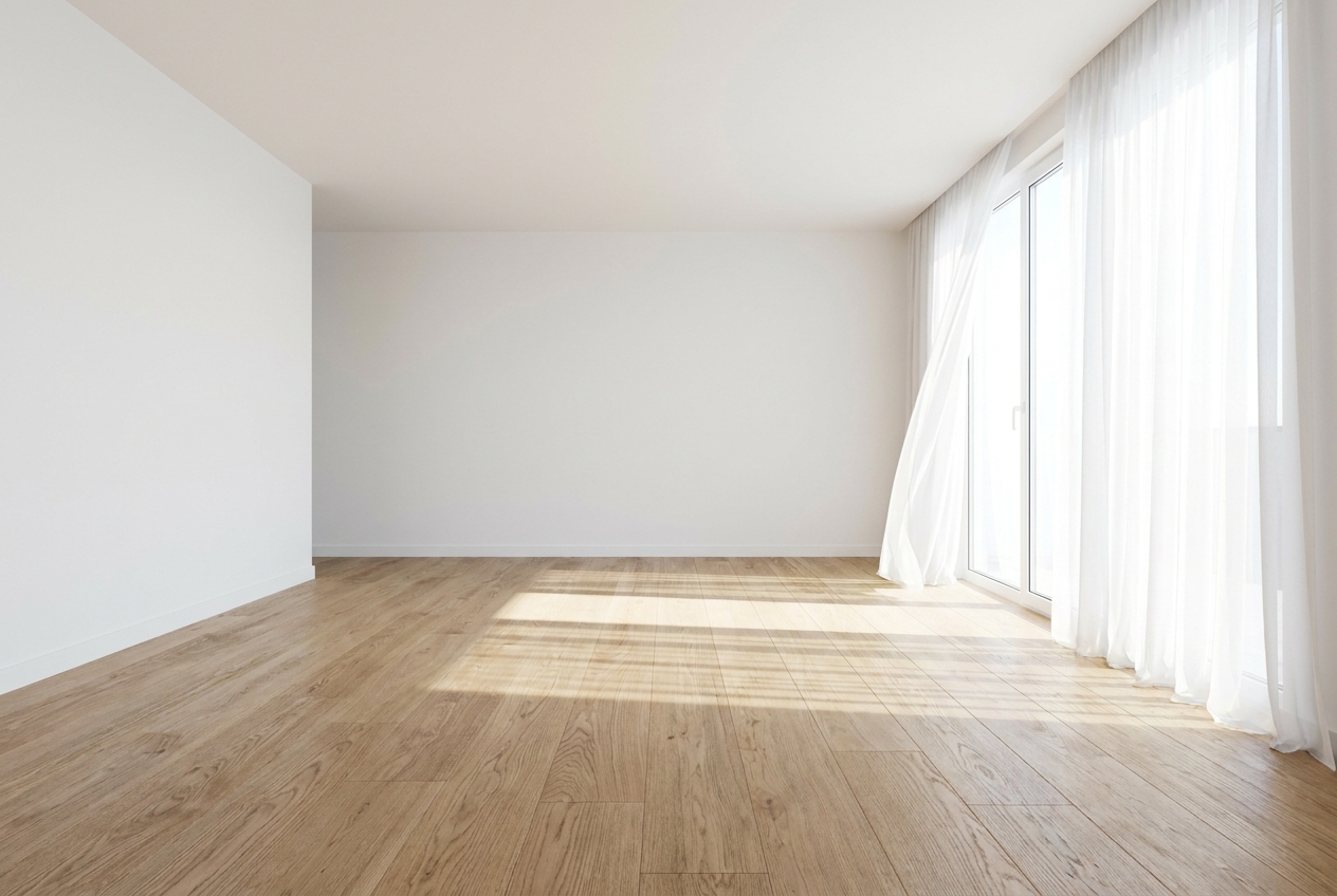 Depersonalized empty listing photo after Empty Your Space AI declutter for MLS