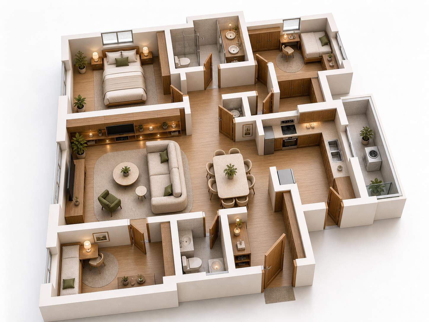 Floor Plan to 3D — windows