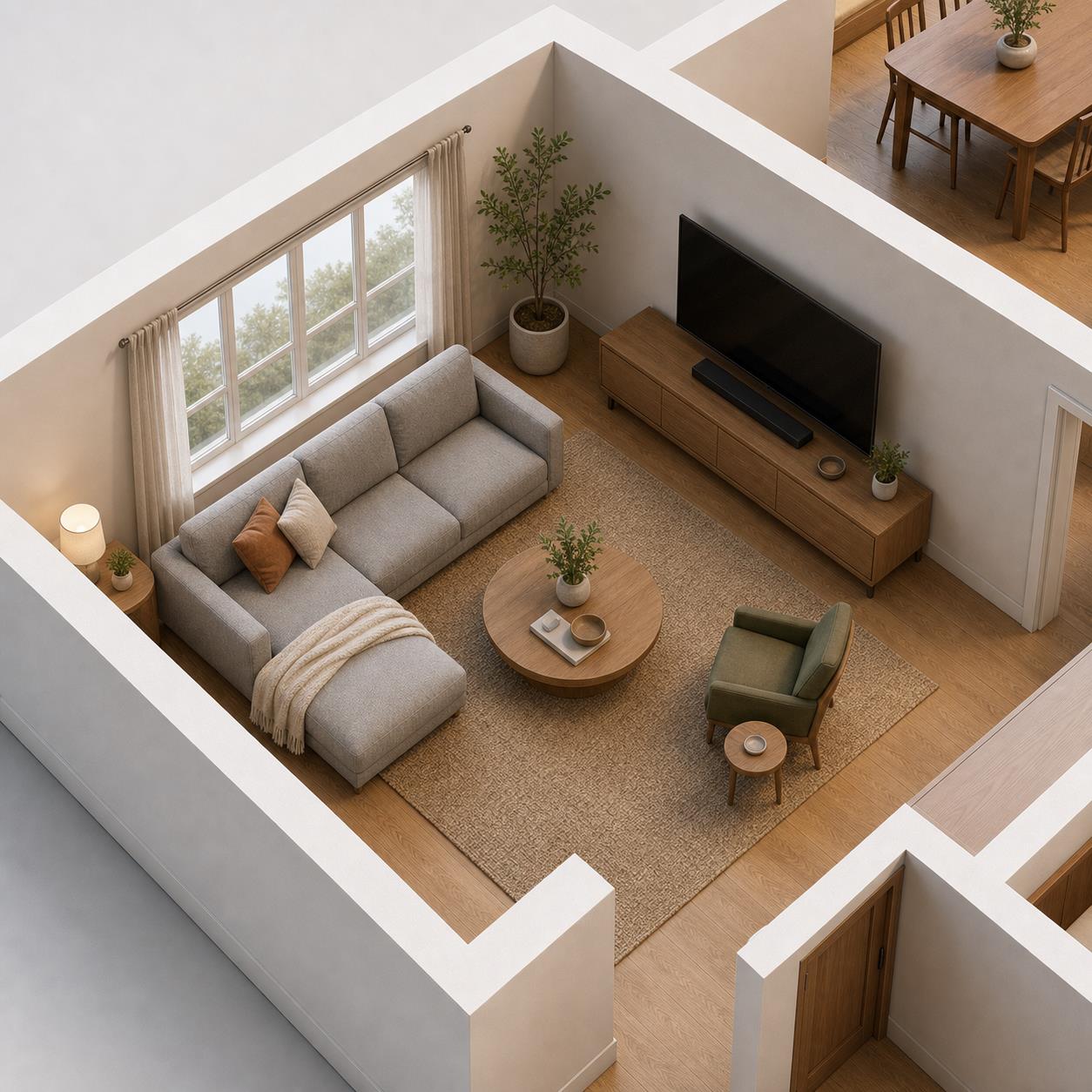 Floor Plan to 3D — furniture