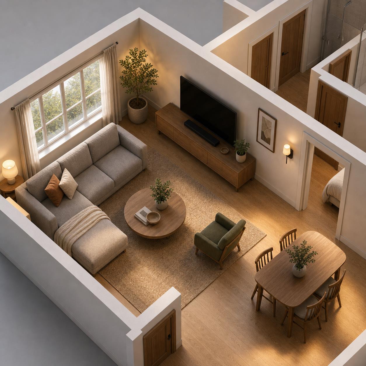 Floor Plan to 3D — lighting