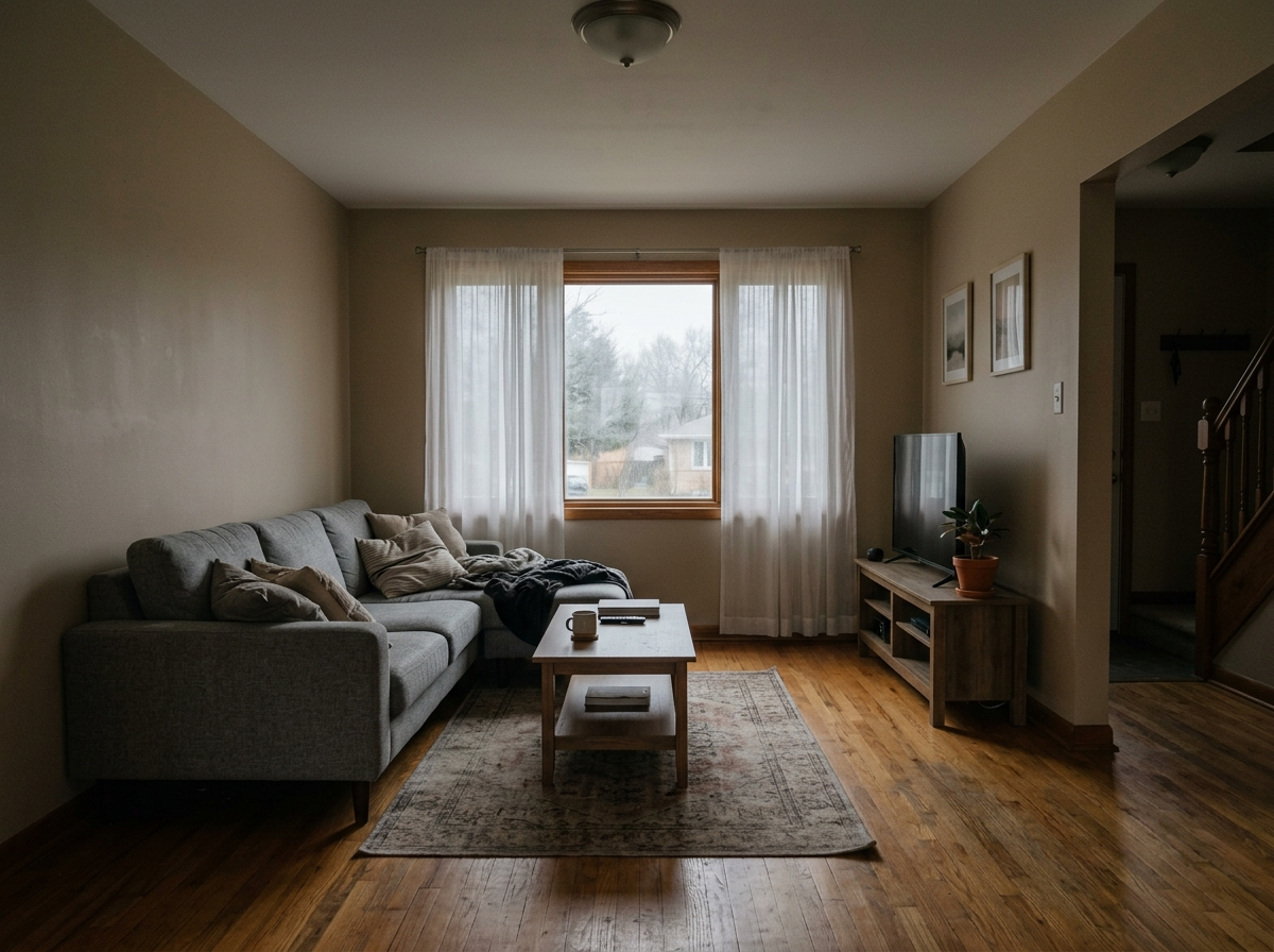 Interior photo before Lovspark AI image enhancement