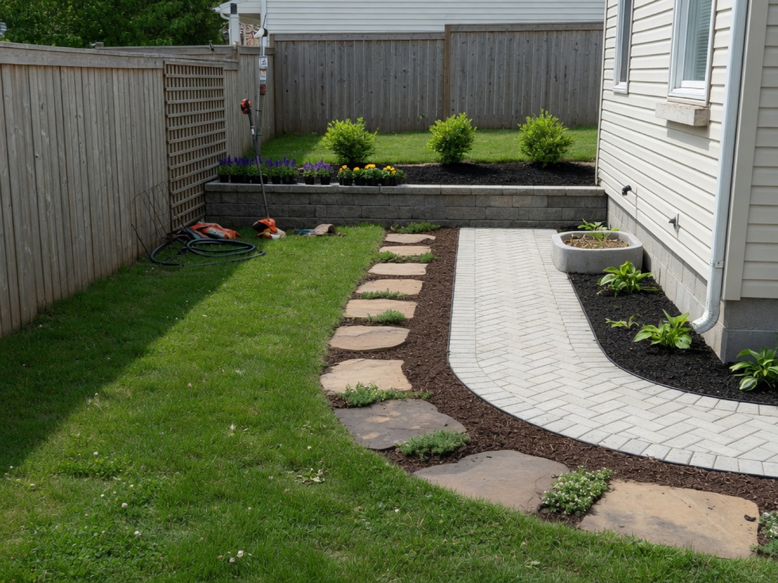 Lawn Replacement — before