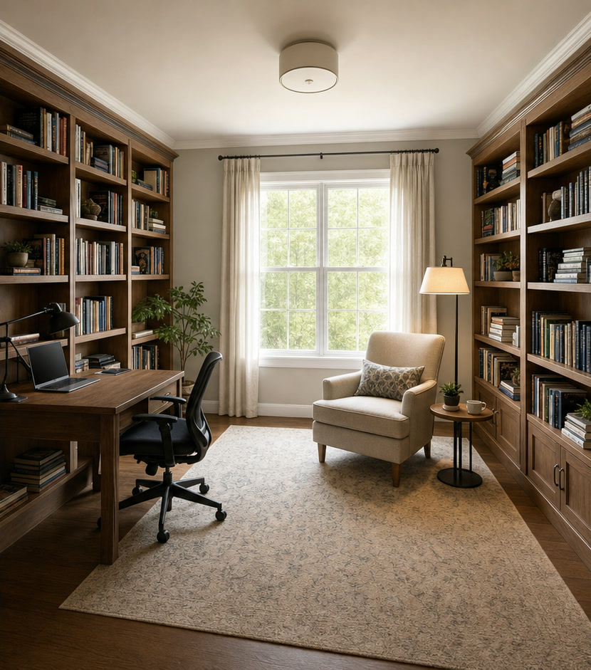 Room Repurpose — library after